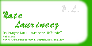 mate laurinecz business card